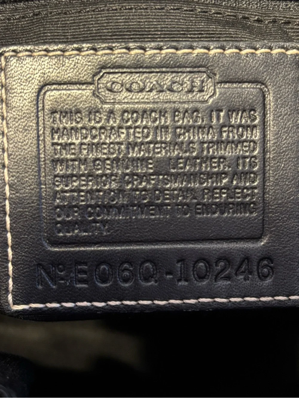 Vintage Coach Black Signature Leather/Canvas Satchel Bag with Silver Hardware